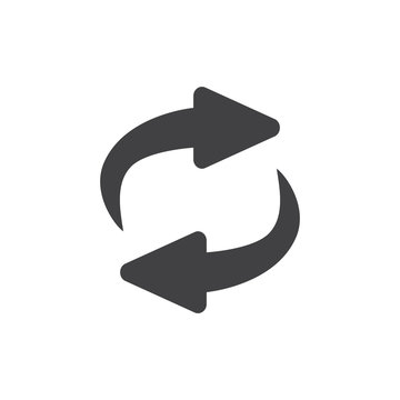 Exchange icon illustration. Flip over or turn arrow. Reverse sign