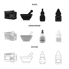 Vector design of retail and healthcare sign. Set of retail and wellness vector icon for stock.