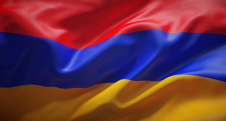 Official flag of the Republic of Armenia. Hayastani Hanrapetut’yun.