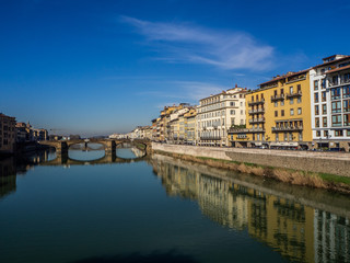 Fototapeta premium Florence with the Arno River and the Ponte Vechio