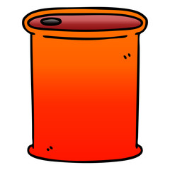 quirky gradient shaded cartoon can