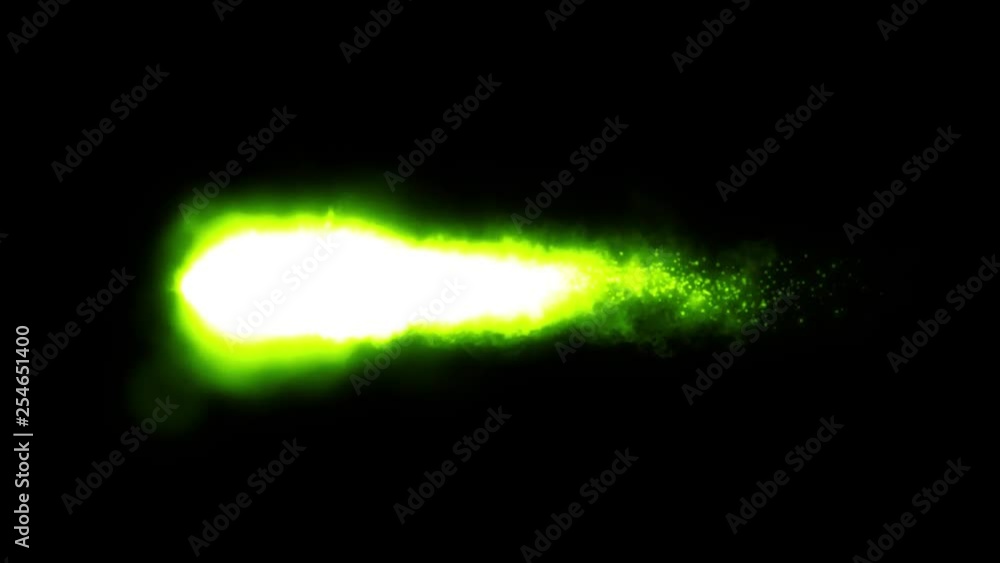 Aufkleber shockwave power fire meteor loop/ animation of a powerful fire comet with speed explosion wave effec