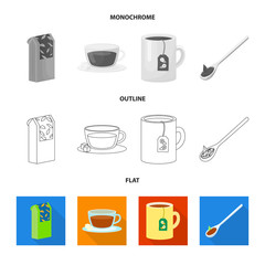 Vector illustration of healthy and floral  icon. Set of healthy and gradient stock vector illustration.