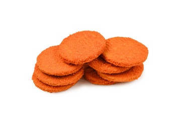 Fish burger isolated on white background.