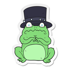 sticker of a cartoon wealthy toad