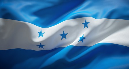 Bandera oficial de la República de Honduras.