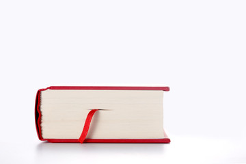 red book isolated on white background with copy space for your text