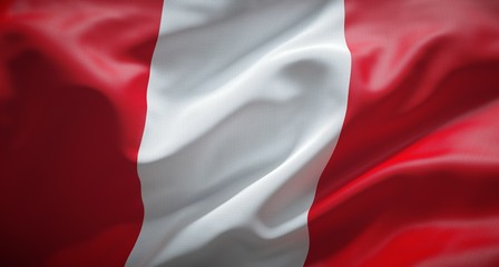 Obraz premium Bandera oficial de la República de Perú.