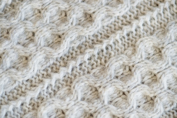 Handmade woolen fabric close-up
