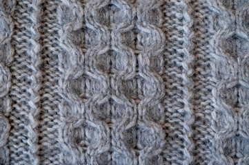 Handmade woolen fabric close-up