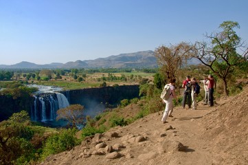 Walk near Bahir Dar where the Blue Nile river falls into lake Tana.