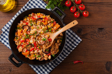 Traditional jambalaya.
