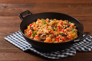 Traditional jambalaya.