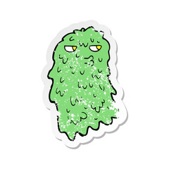 retro distressed sticker of a cartoon gross ghost