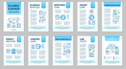 Clinic brochure template layout