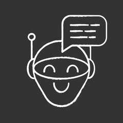 Chatbot message chalk icon