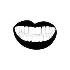 Mouth with teeth sign