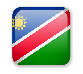 Namibia flag. Bright square Icon on a white background