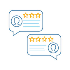 Feedback and reviews color icon