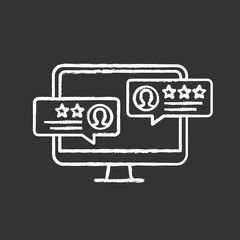 Customer reviews chalk icon