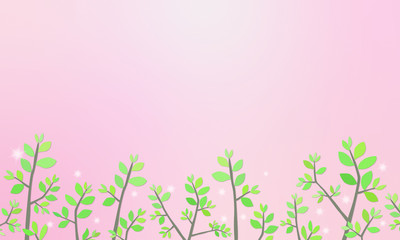 Obraz na płótnie Canvas 春の若葉のピンク色のカンバス背景
