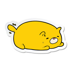 sticker of a cartoon cat