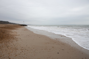Fototapeta na wymiar Coastal defence Rock Armour beach sea