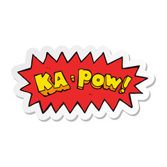 sticker of a cartoon ka pow