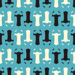 Seamless pattern with alternate geometric shapes.