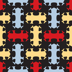 Seamless pattern with alternate rectangular geometric shapes.