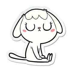 Obraz premium sticker of a cute cartoon dog