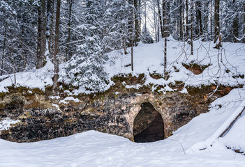 Entrance to the cave called 