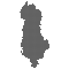 Map of Albania With Dots