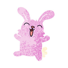 quirky retro illustration style cartoon rabbit