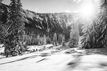 Mountain Rosière lake in Courchevel