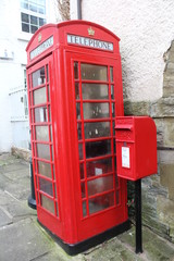 British Red Telephone box and Post Box