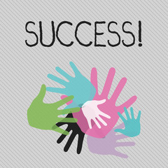 Conceptual hand writing showing Success. Concept meaning Achievement Accomplishment of some purpose