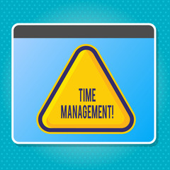 Handwriting text writing Time Management. Conceptual photo Schedule Planned for Job Efficiency Meeting Deadlines