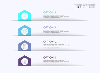 Vector info graphics for your business presentations. Can be used for website layout, numbered banners, diagram, horizontal cutout lines, web design.