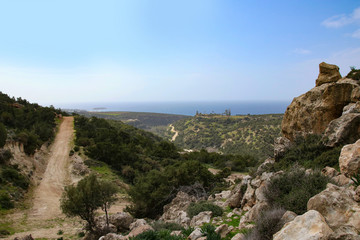 Fototapeta na wymiar Hiking aroun the Avakas Gorge (Akamas Peninsula) - Cyprus
