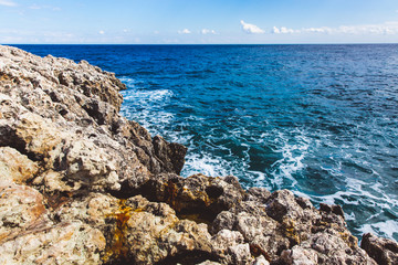 Beautiful sea shore in Cyprus. A view of a sea shore in Kavo Greko nenar Aiya Napa, Cyprus