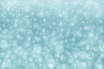 Blue background with a snowflakes and circles