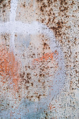 Rusted painted graffiti metal texture - Bilder