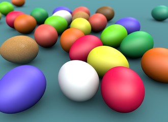 3d rendering Easter holiday composition, greeting concept.