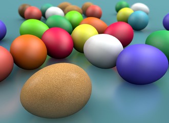 3d rendering Easter holiday composition, greeting concept.