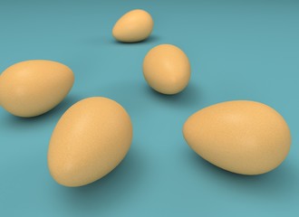 3d rendering Easter holiday composition, greeting concept.