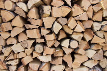 Woodpile in the village.