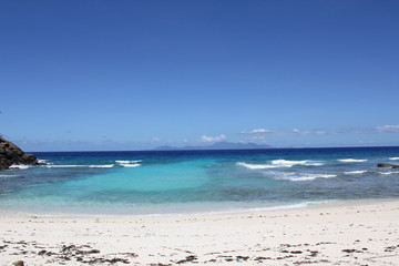 Fototapeta na wymiar seychelles private island beach