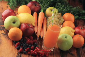 Fruit juice and fruit mix