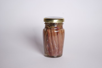 Anchovy in the glass bottle, Greece